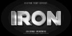 金属质感IRON字体展示
