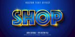 炫酷立体SHOP字样