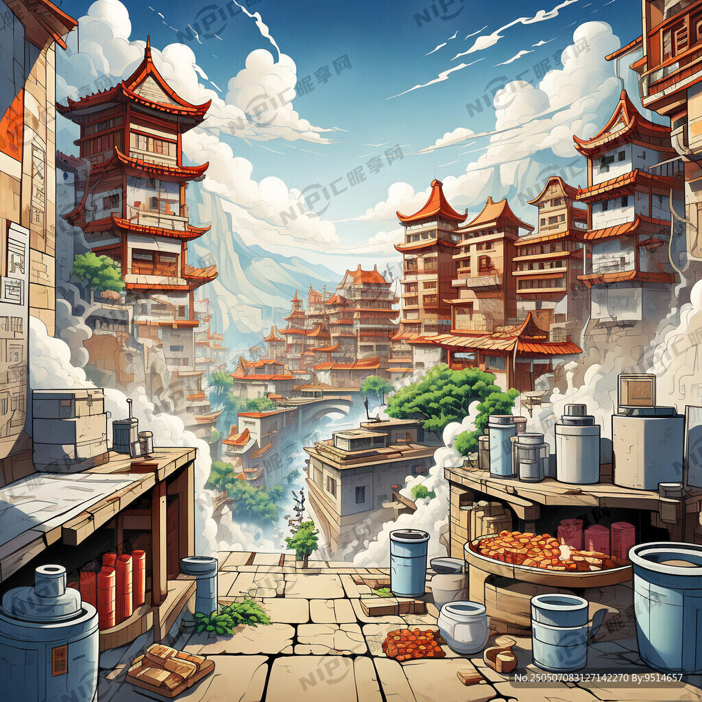 画一副墙体手绘 卡通效果