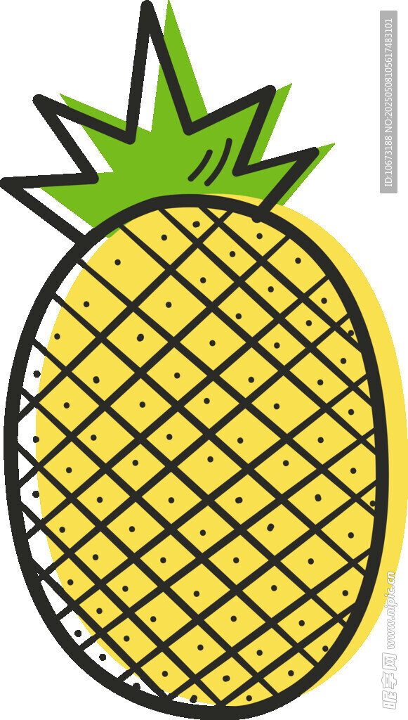 卡通菠萝插画