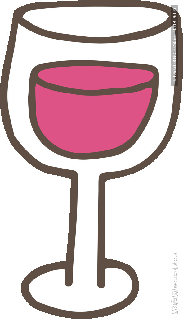 简约风格红酒杯插画