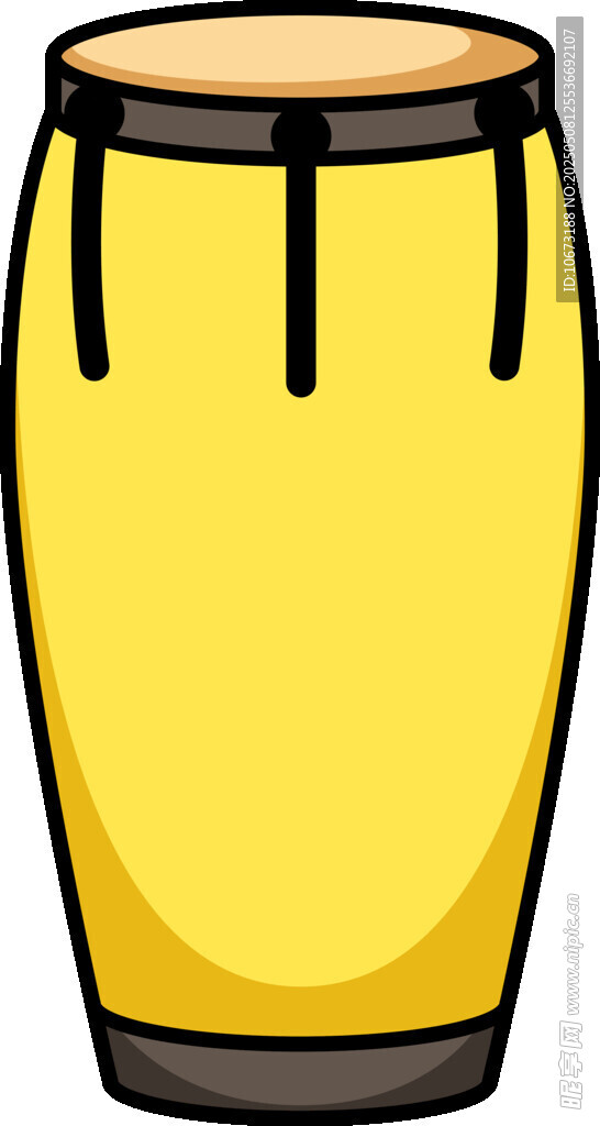 黄色卡通鼓