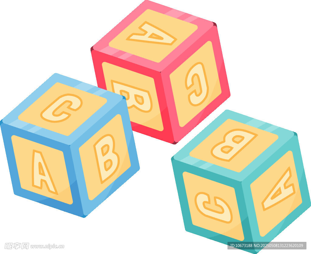 彩色字母积木玩具