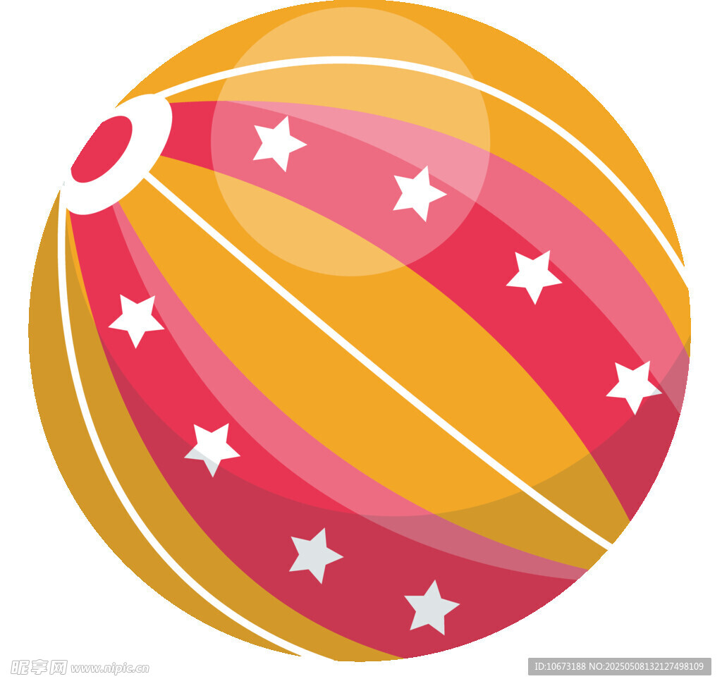 彩色星星条纹沙滩球