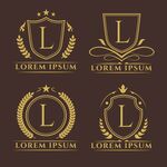 金色字母Llogo图案