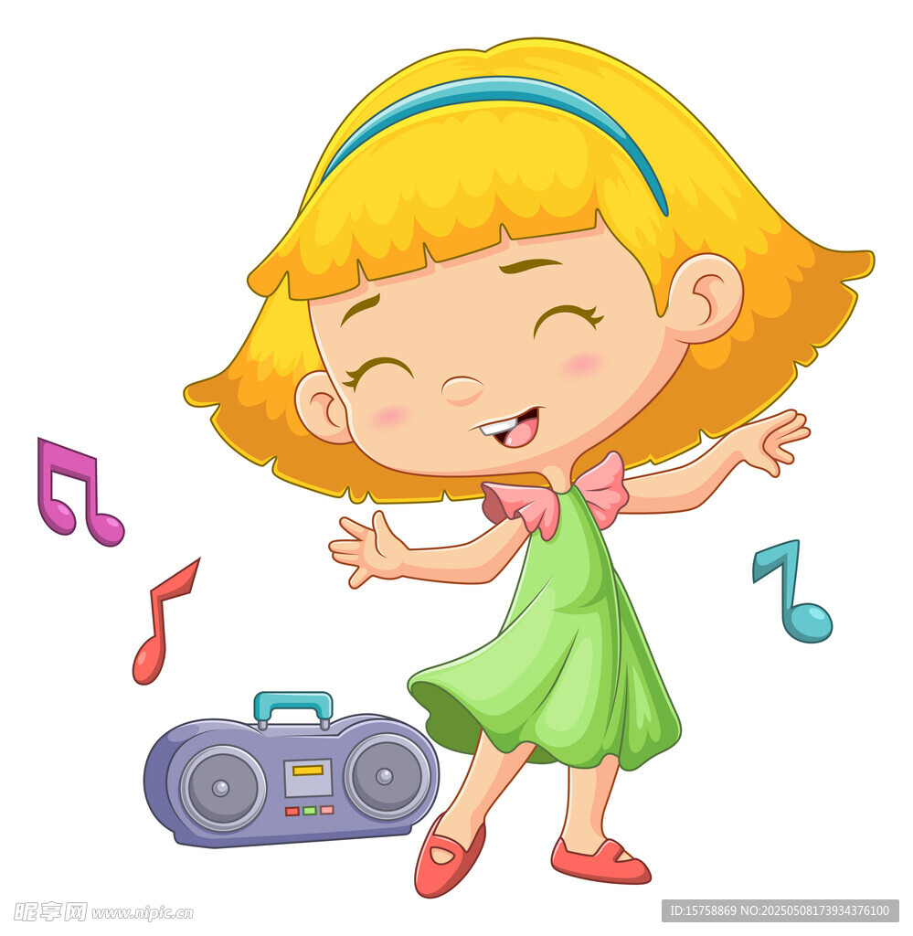 卡通音乐女孩