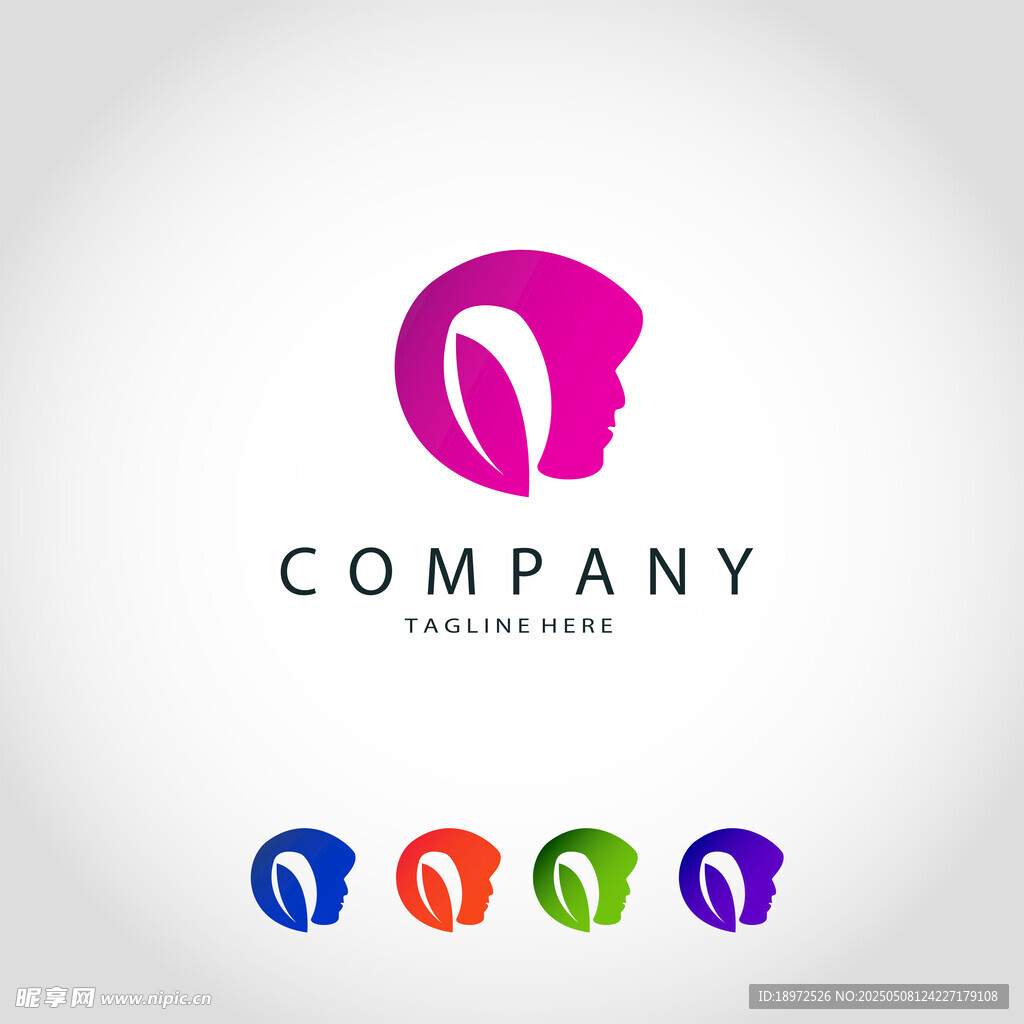 女性头像logo