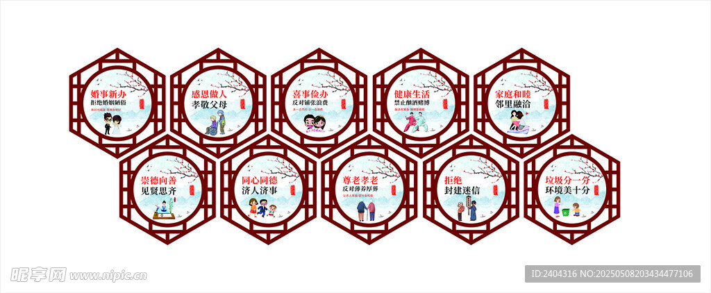 移风易俗展板  传统文化展板