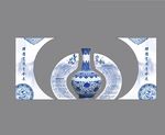 青花展板设计
