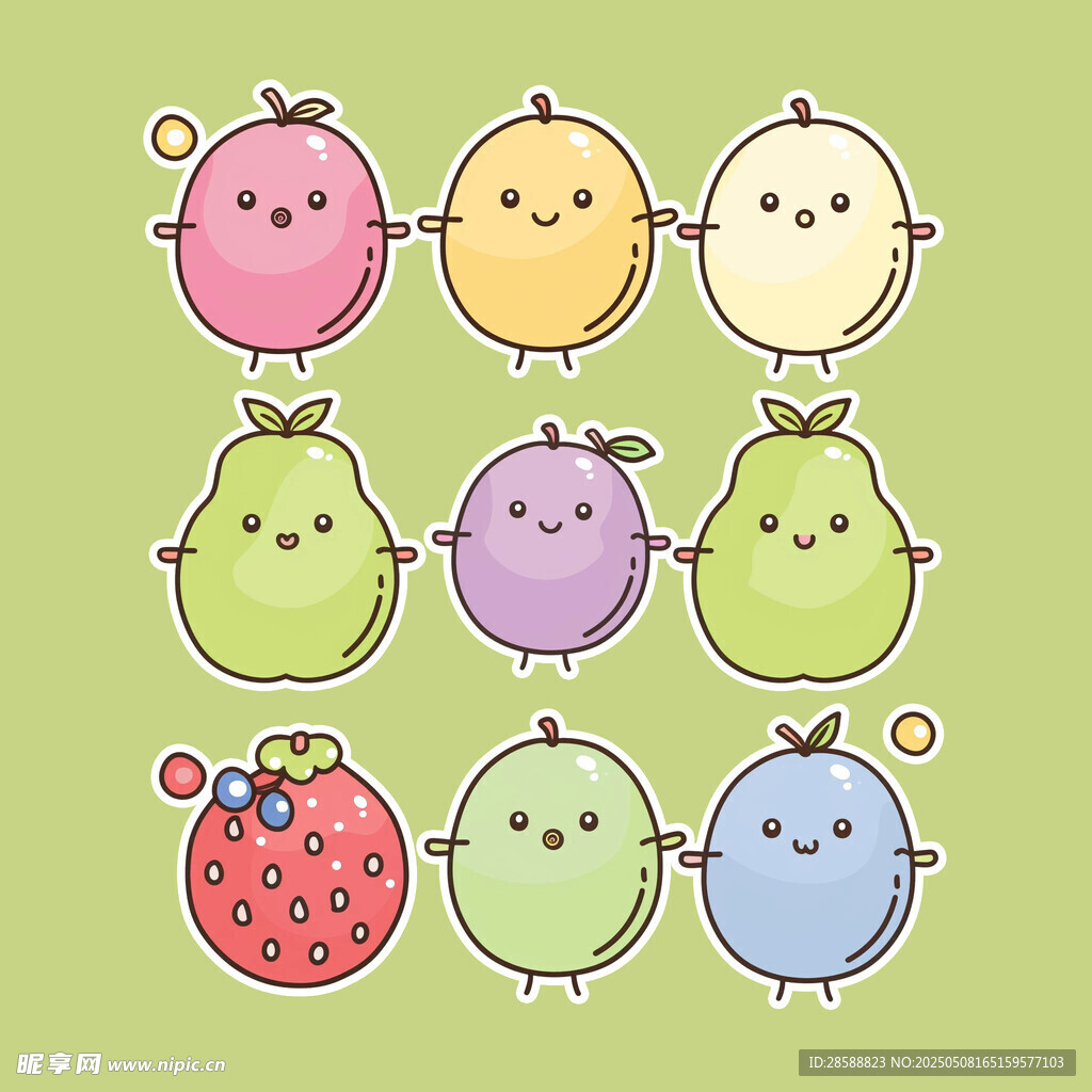 小鸡草莓图案