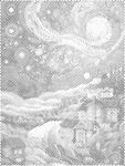 梦幻星空下的静谧雪景