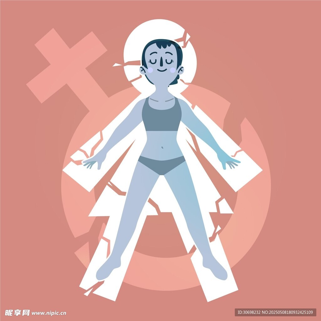 卡通风格女性