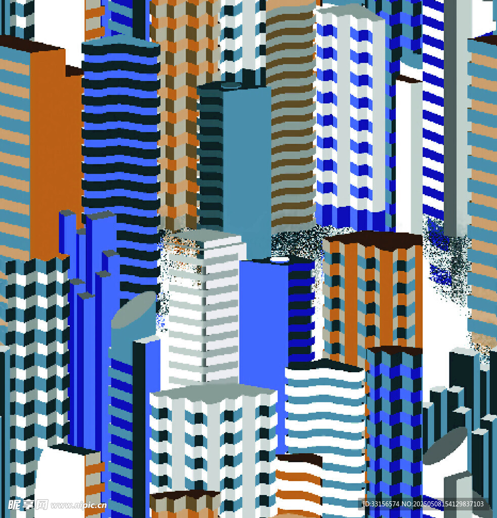 现代都市多彩建筑景观