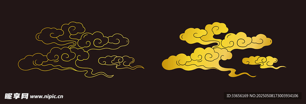 金色云纹
