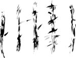 水墨竹叶写意画