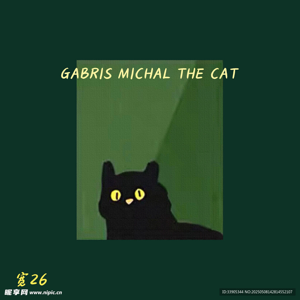黑猫插画加里斯穆尔的猫