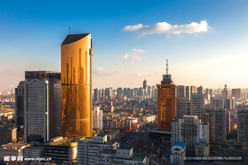 繁华都市天际线景观