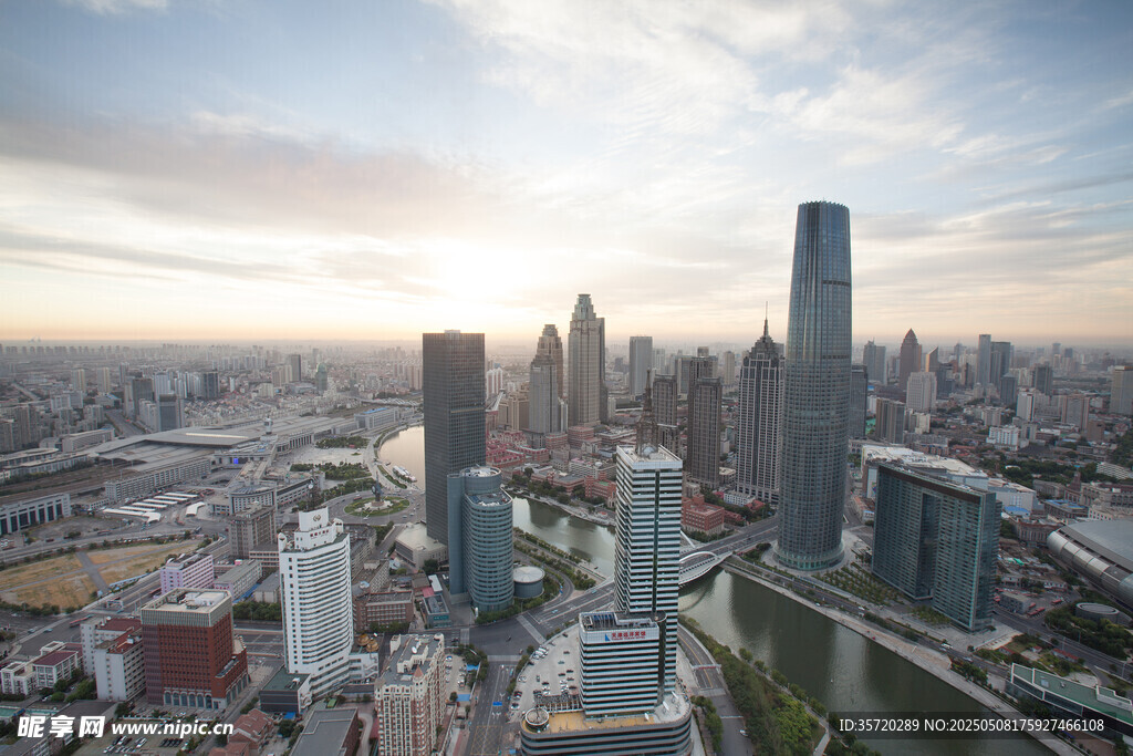 城市天际线繁华都市景观