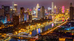 璀璨都市夜景俯瞰图