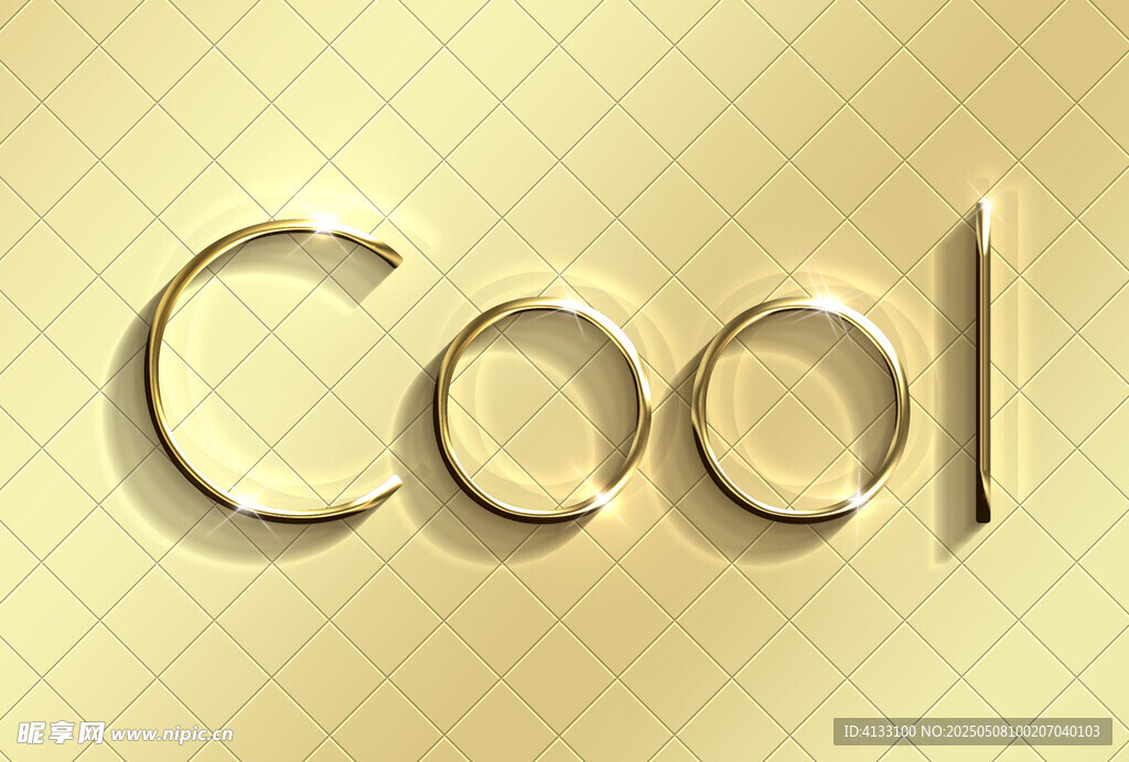 金色立体字Cool效果展示