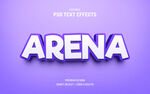 ARENA字样卡通立体字体特效