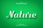 Nature字样立体字