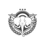 大象徽章图案设计