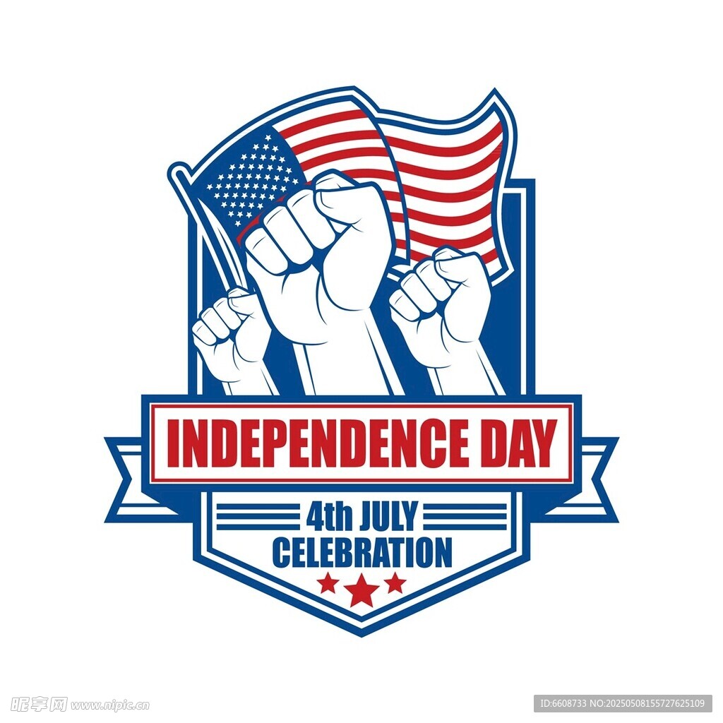 美国独立日庆祝标志设计