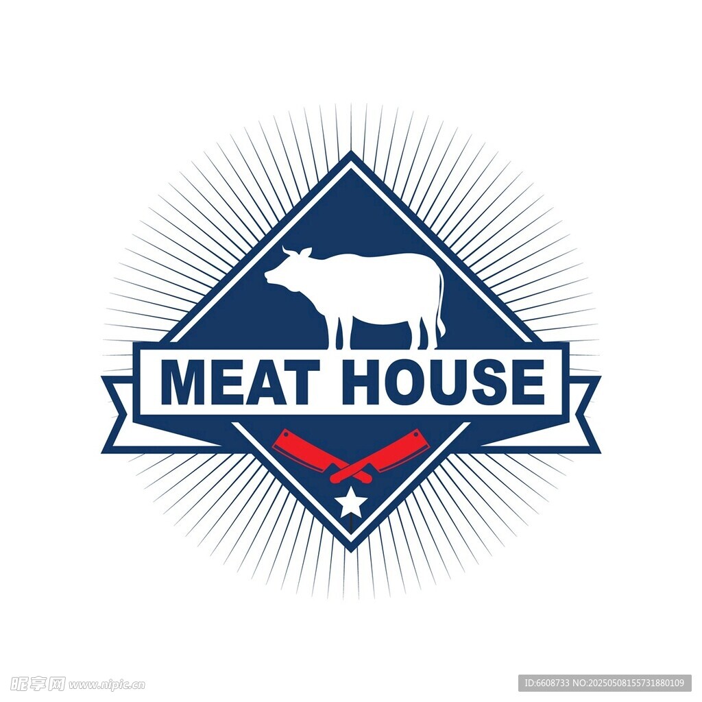 肉类屋标志设计