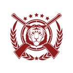 虎与枪械徽章图案设计
