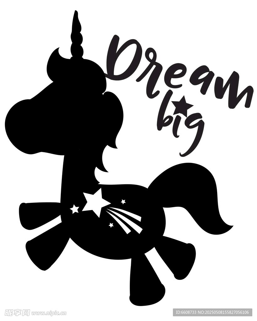 梦幻独角兽剪影