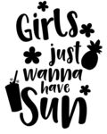 女孩渴望阳光夏日图案