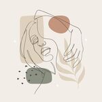 简约线条勾勒的女性形象