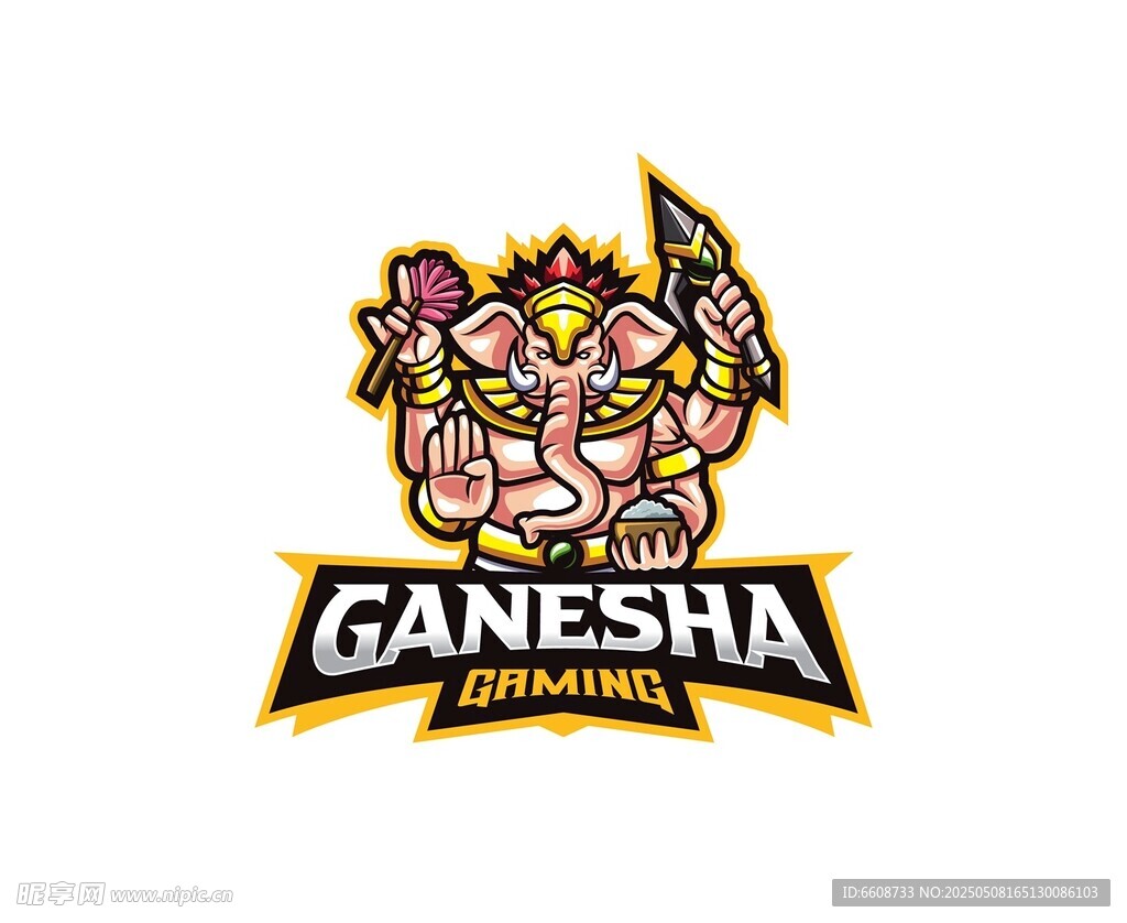 象头神Ganesh游戏标志