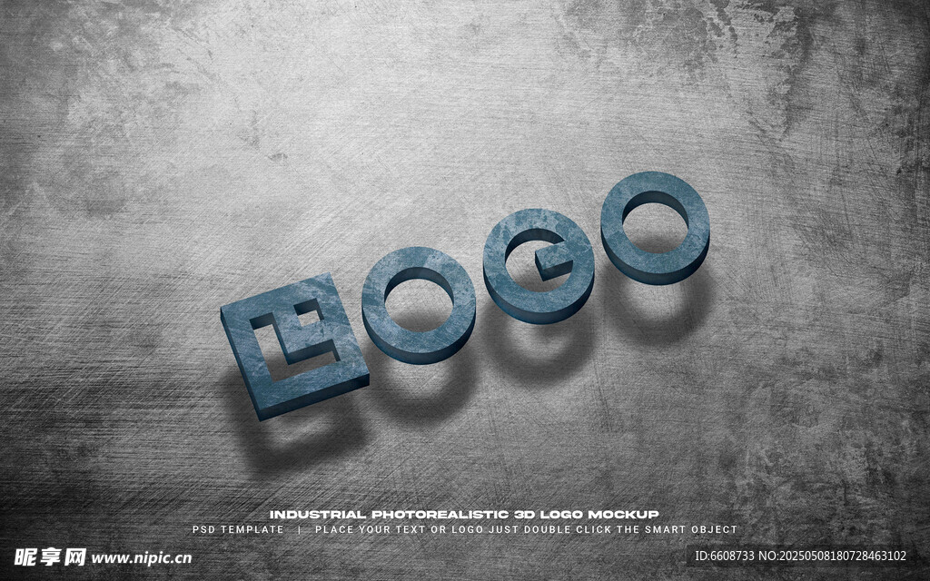 立体蓝色ECOO字样展示