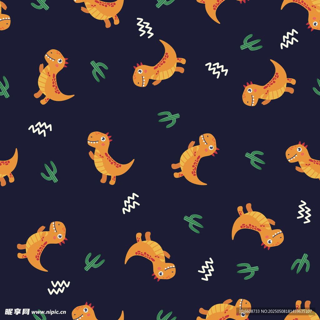 可爱恐龙图案背景设计