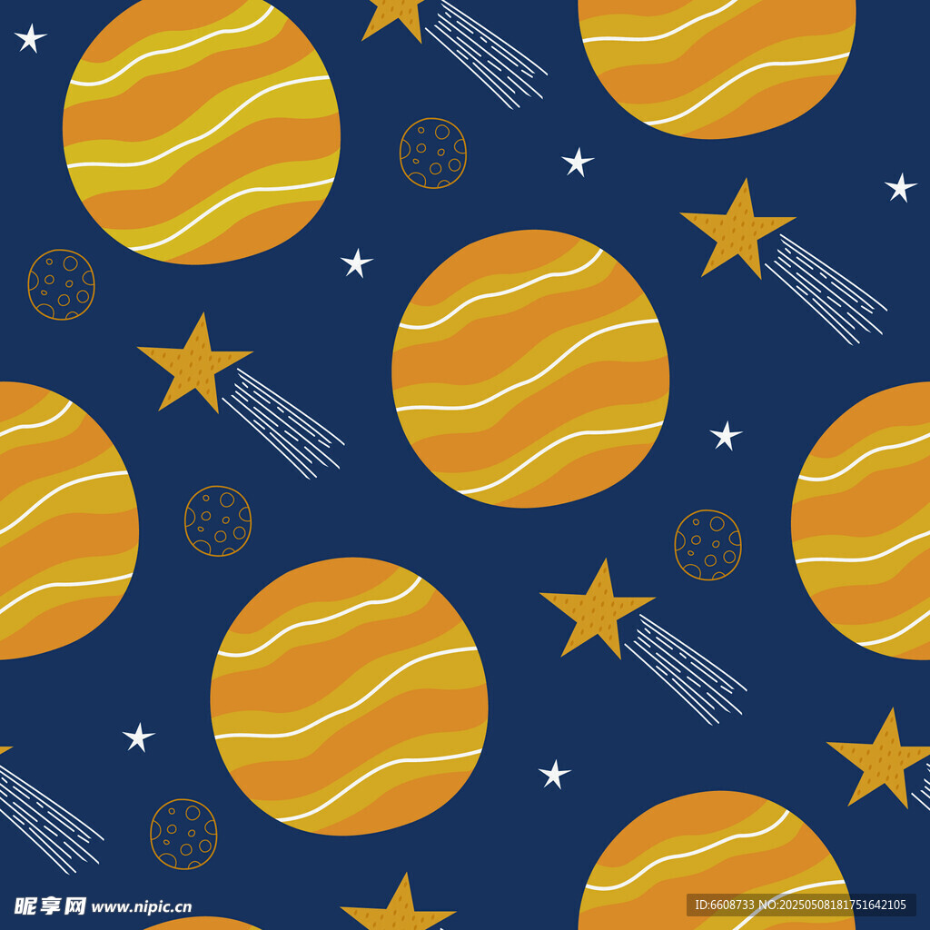 梦幻星球星空图案背景