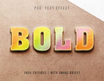 彩色立体字母BOLD展示