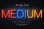 霓虹发光文字MEDIUM效果