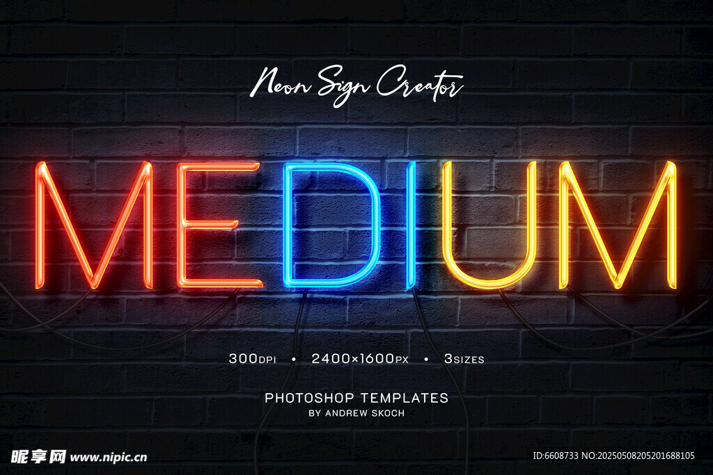 霓虹发光文字MEDIUM效果