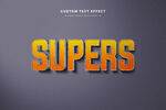 橙色立体字SUPERS效果展示