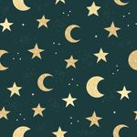 星空月亮星星无缝图案