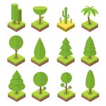 多样等距立体绿植集合