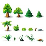 多样绿植矢量素材集合