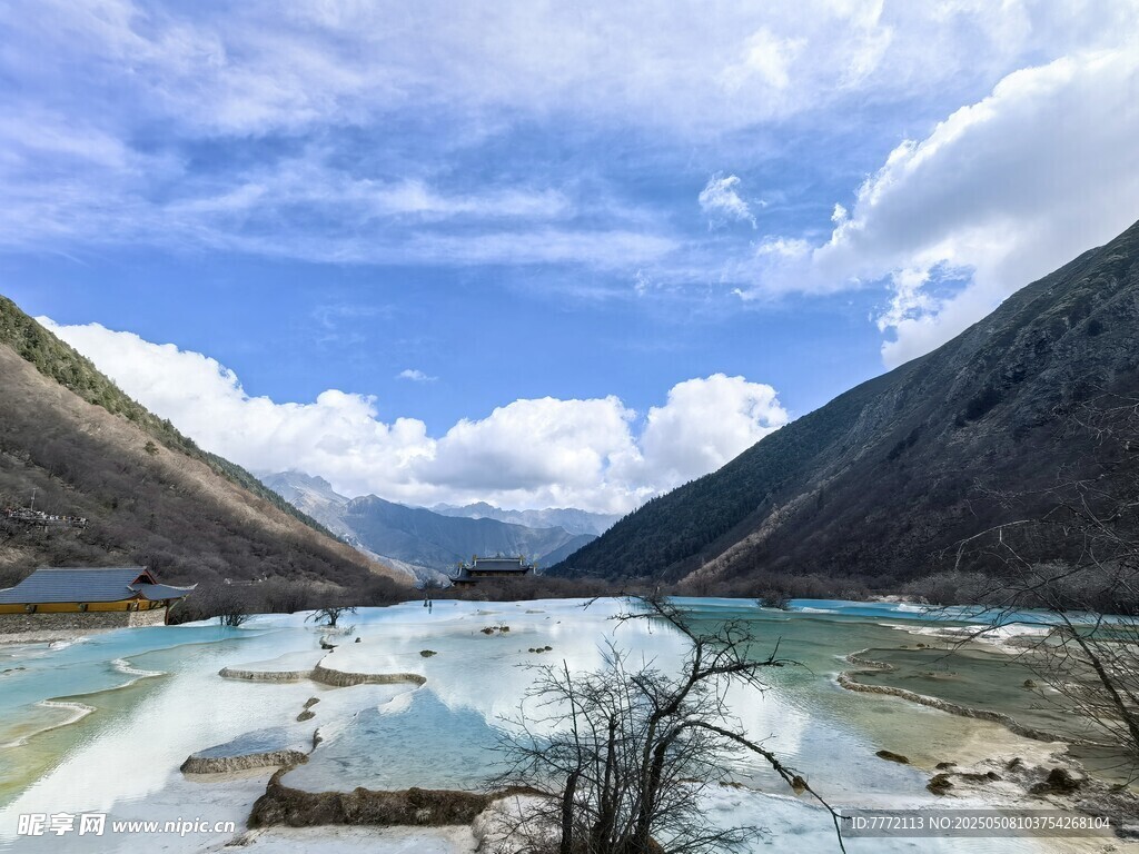 黄龙风景 钙化池