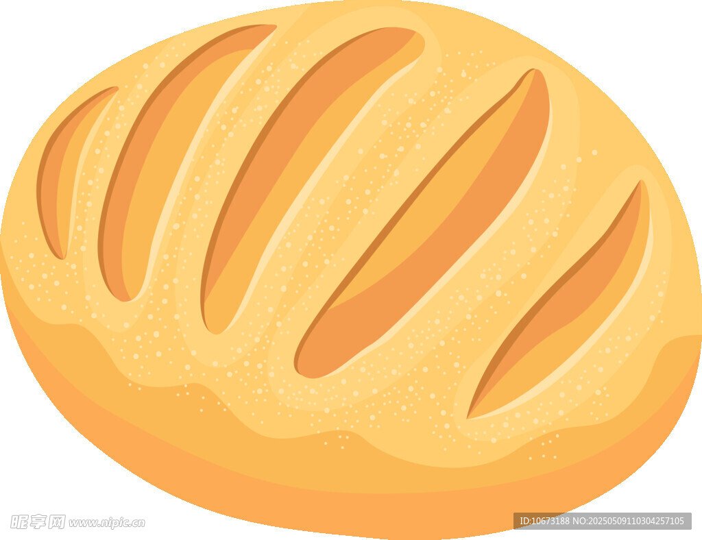 美味条纹面包插画