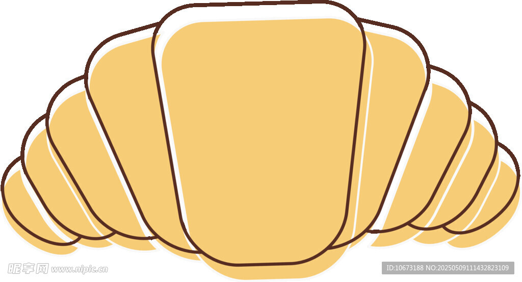美味牛角面包插画