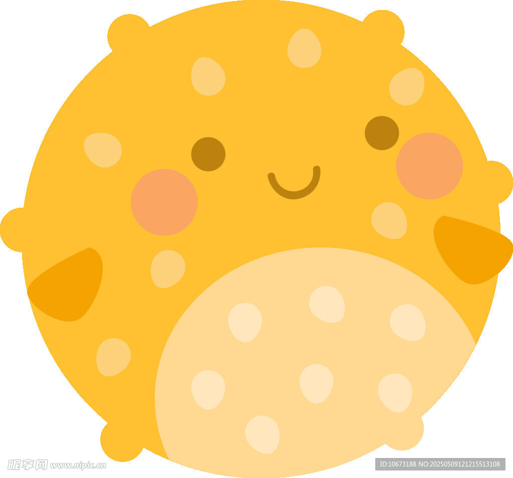 可爱黄色圆点卡通小生物