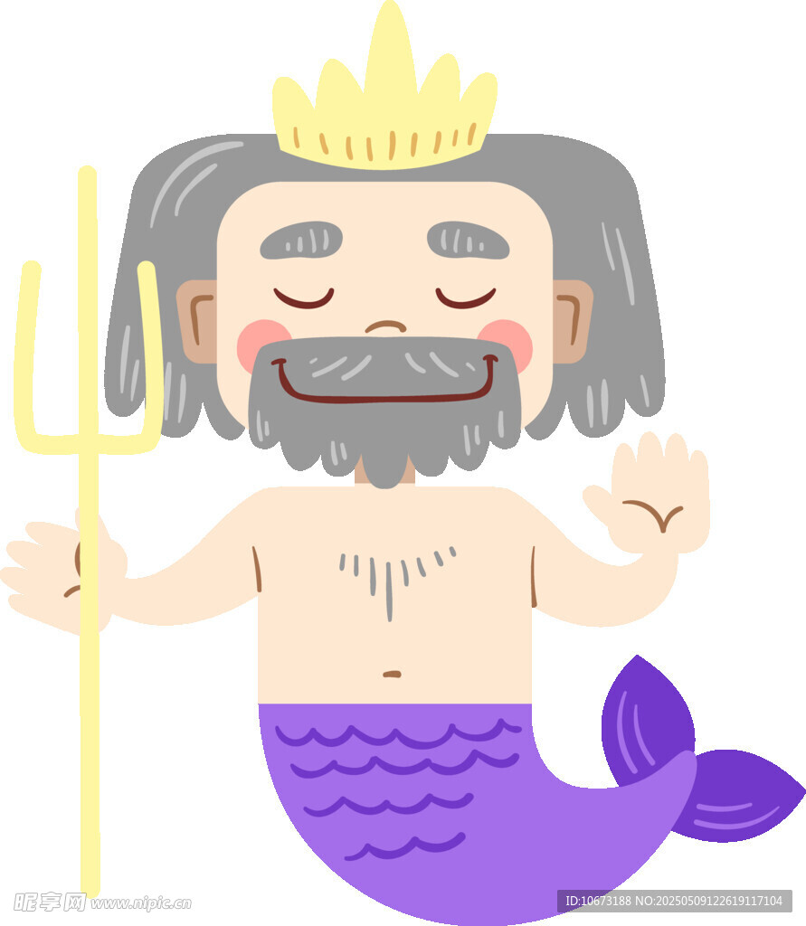 海神形象插画