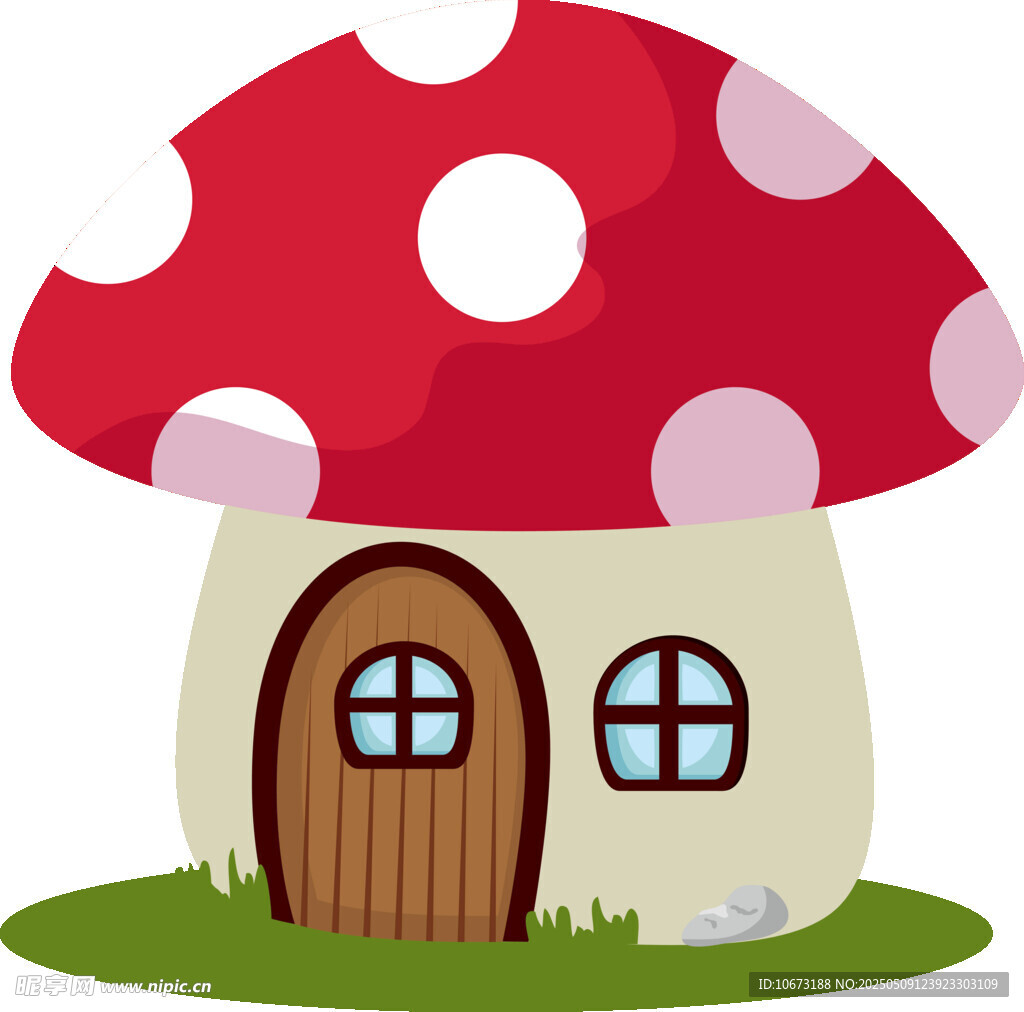 蘑菇形状的可爱小屋